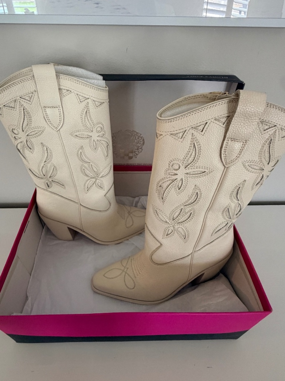 New Vince Camuto Alisah Square Toe Western Boot (Women)